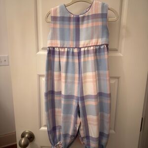 The Beaufort Bonnet Company Pastel Plaid Baby Romper